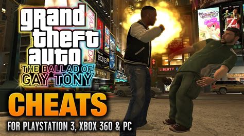 cheats for the ballad of gay tony|Cheats in GTA IV .